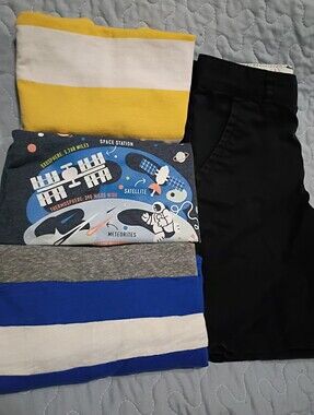 Boys Assorted Bundle 3 Tees & Black Shorts